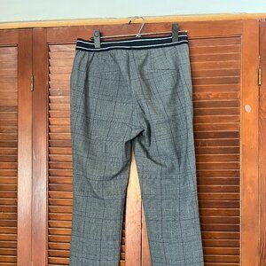 Zara Black & Blue Plaid Tight Work Pants